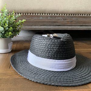 Floppy Wide Brim Woven Boater Hat Brand New